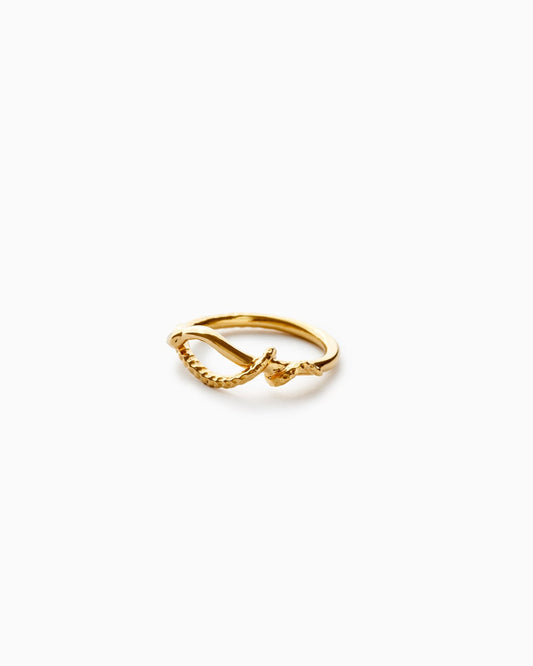 Sarah Vankaster Jewelry Bague Naja serpent en vermeil, fait à la main à Bruxelles