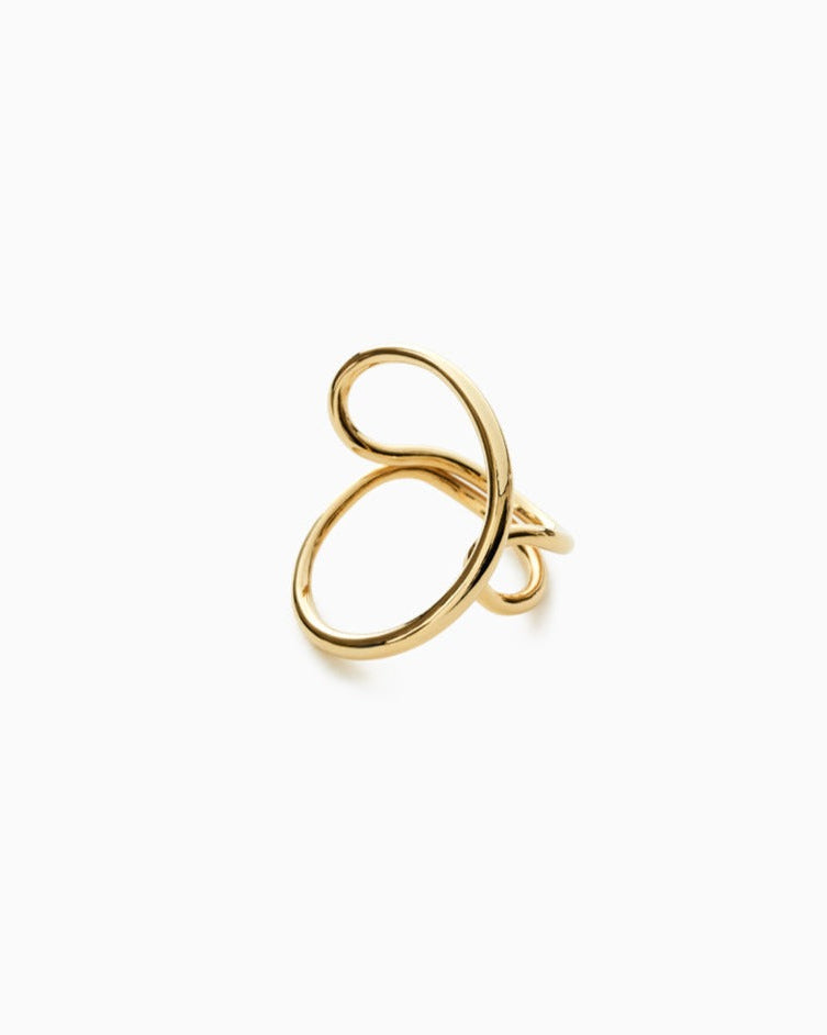Plitvice Ring in Vermeil packshot, Sarah Vankaster Handmade Jewelry, Flow Collection