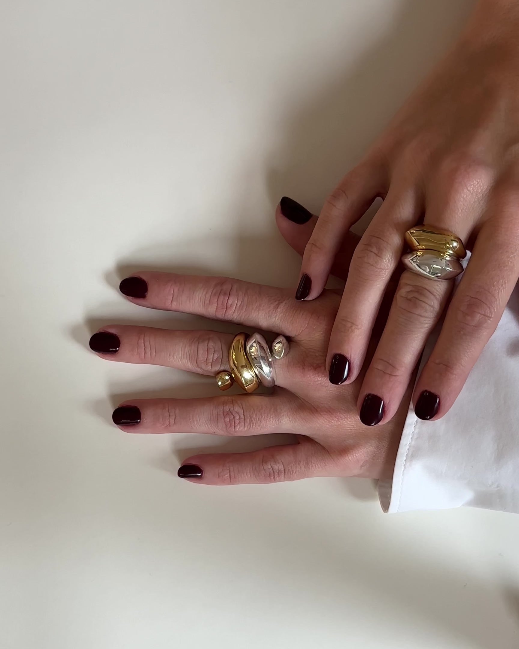 Set Yin & Yang Bicolor Rings