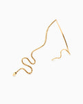 Single earring Chai in Vermeil, packshot for sarah vankaster jewelry, serpent collection