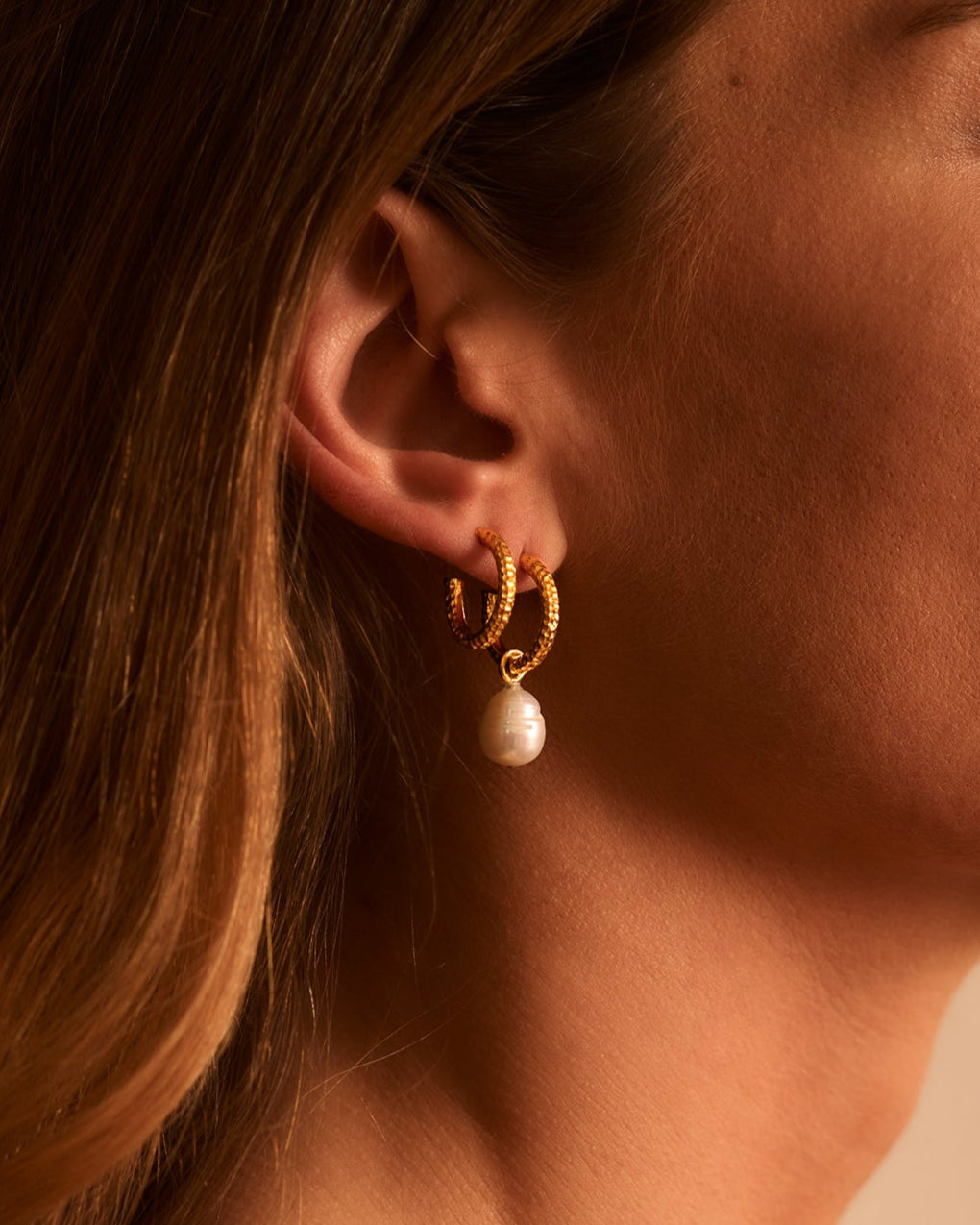 Sarah Vankaster Jewelry, Lili mini creole, boucles d'oreilles en vermeil, fait à la main