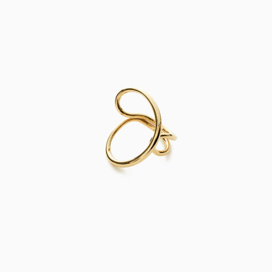 Plitvice Ring in Vermeil packshot, Sarah Vankaster Handmade Jewelry, Flow Collection
