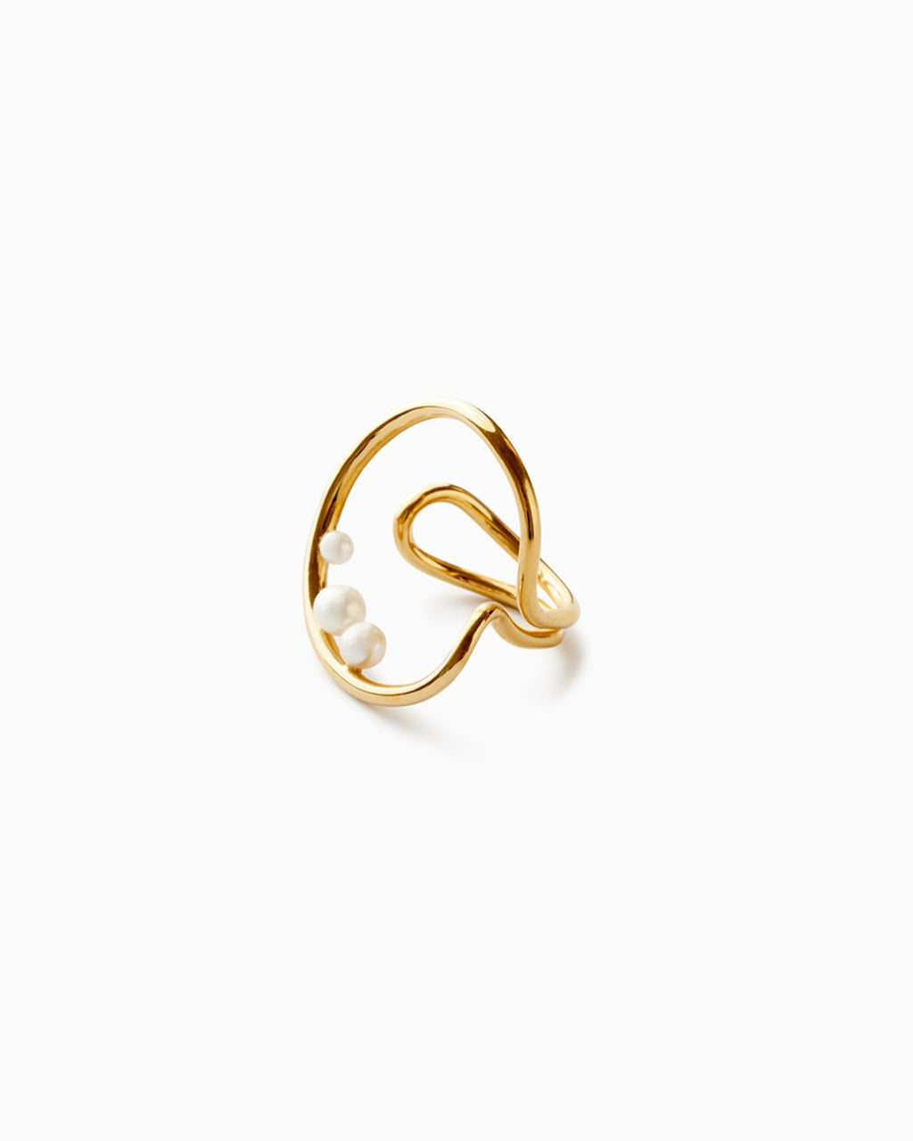 Sarah Vankaster Jewelry, Plitvice bague en vermeil avec perles d'eau douce, fait à la main